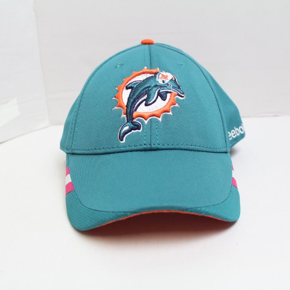 reebok miami dolphins hat breast cancer colab
